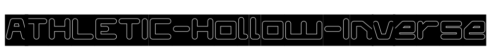 ATHLETIC-Hollow-Inverse Font Image
