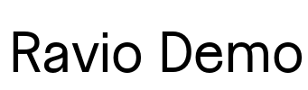 Ravio Demo Font Image