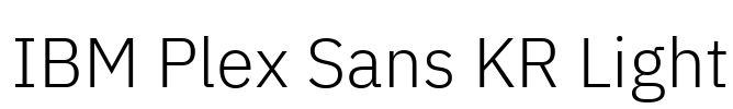 IBM Plex Sans KR Light Font Image