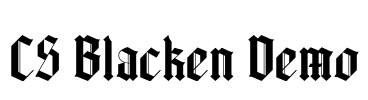 CS Blacken Demo Font Image