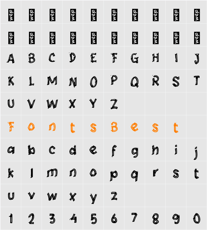 f Fluga Character Map