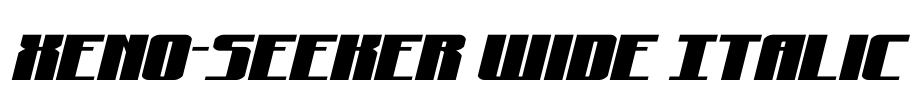 Xeno-Seeker Wide Italic Font Image