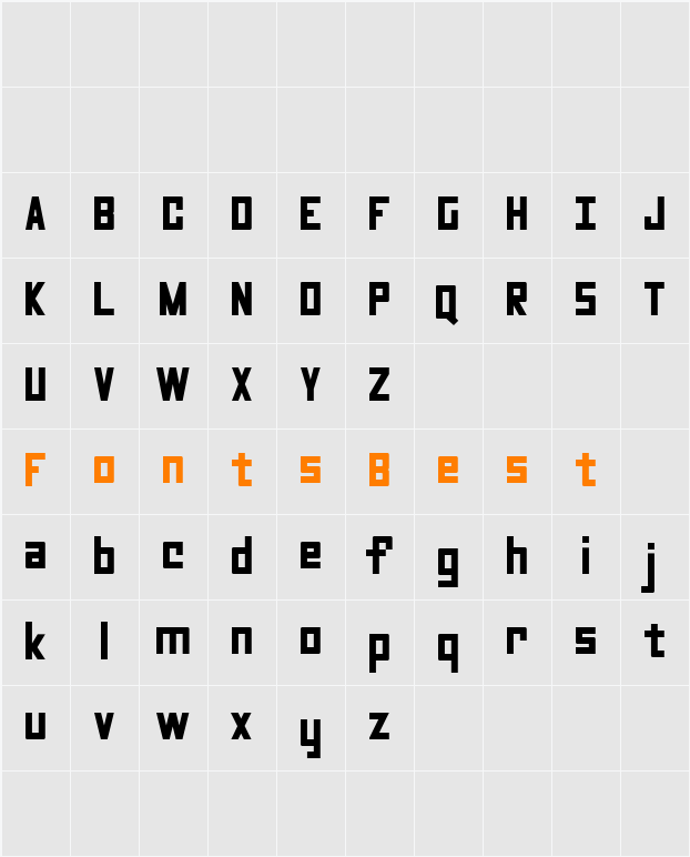 Angle Square DEMO Character Map