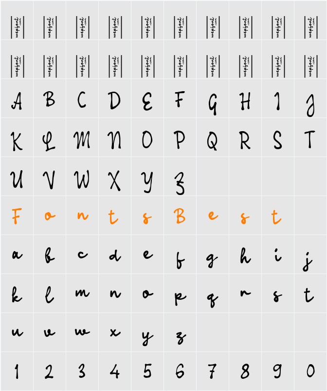 Obage Script Character Map