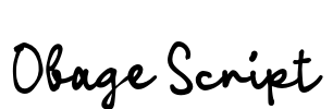 Obage Script Font Image