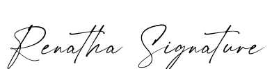 Renatha Signature Font Image