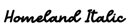 Homeland Italic Font Image