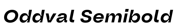 Oddval Semibold Font Image