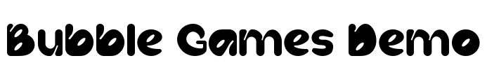 Bubble Games Demo Font Image