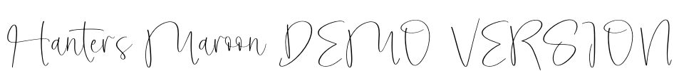 Hanters Maroon DEMO VERSION Font Image