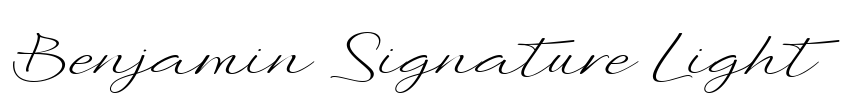 Benjamin Signature Light Font Image