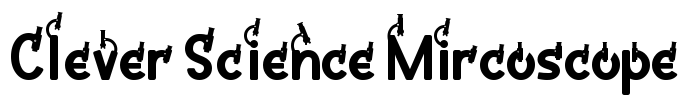 Clever Science Mircoscope Font Image