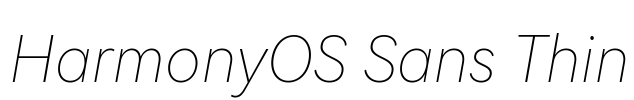 HarmonyOS Sans Thin Font Image