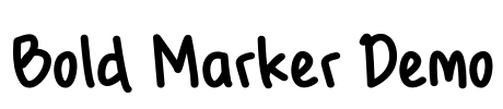 Bold Marker Demo Font Image