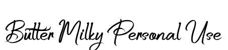 Butter Milky Personal Use Font Image