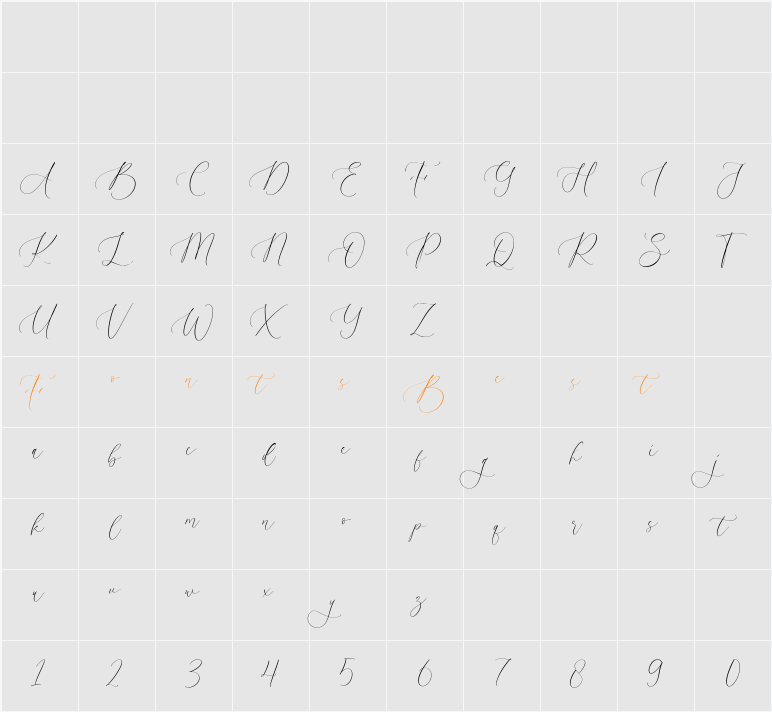 Heavytimes Character Map