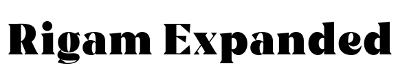 Rigam Expanded Font Image