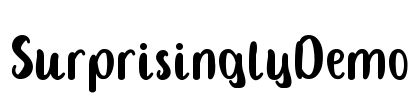 SurprisinglyDemo Font Image