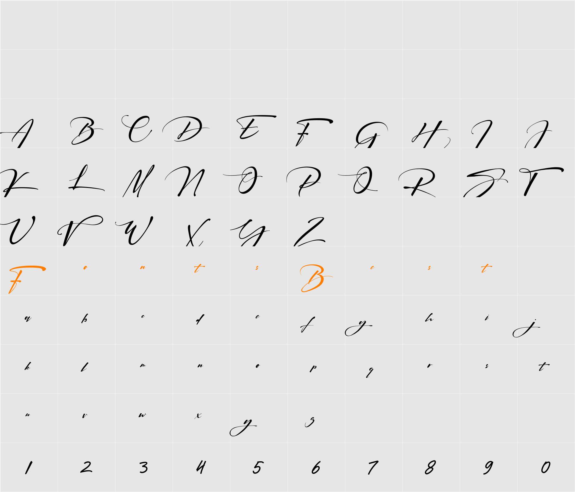 Signatrue Character Map