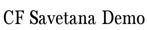 CF Savetana Demo Font Image