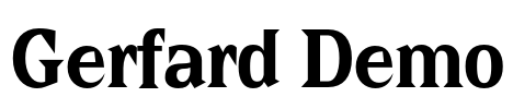 Gerfard Demo Font Image