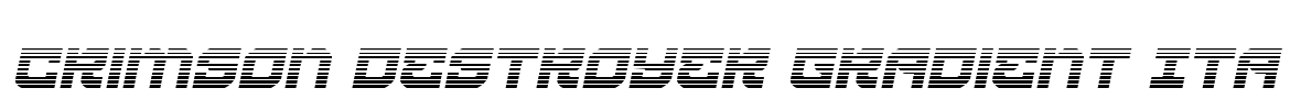 Crimson Destroyer Gradient Ita Font Image