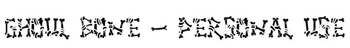 Ghoul Bone - Personal Use Font Image