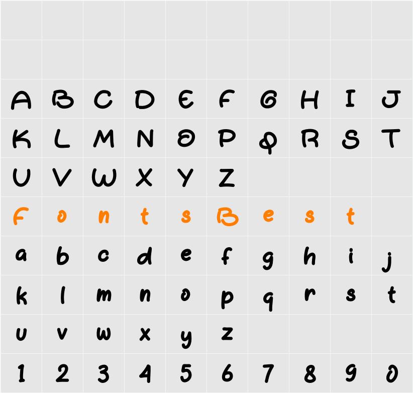Brainy Kids Demo Character Map
