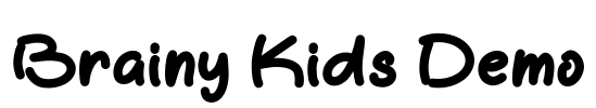 Brainy Kids Demo Font Image