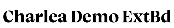 Charlea Demo ExtBd Font Image