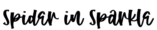 Spider in Sparkle Font Image