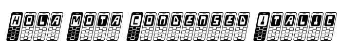 Hola Mota Condensed Italic Font Image