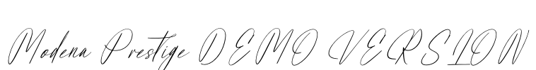 Modena Prestige DEMO VERSION Font Image