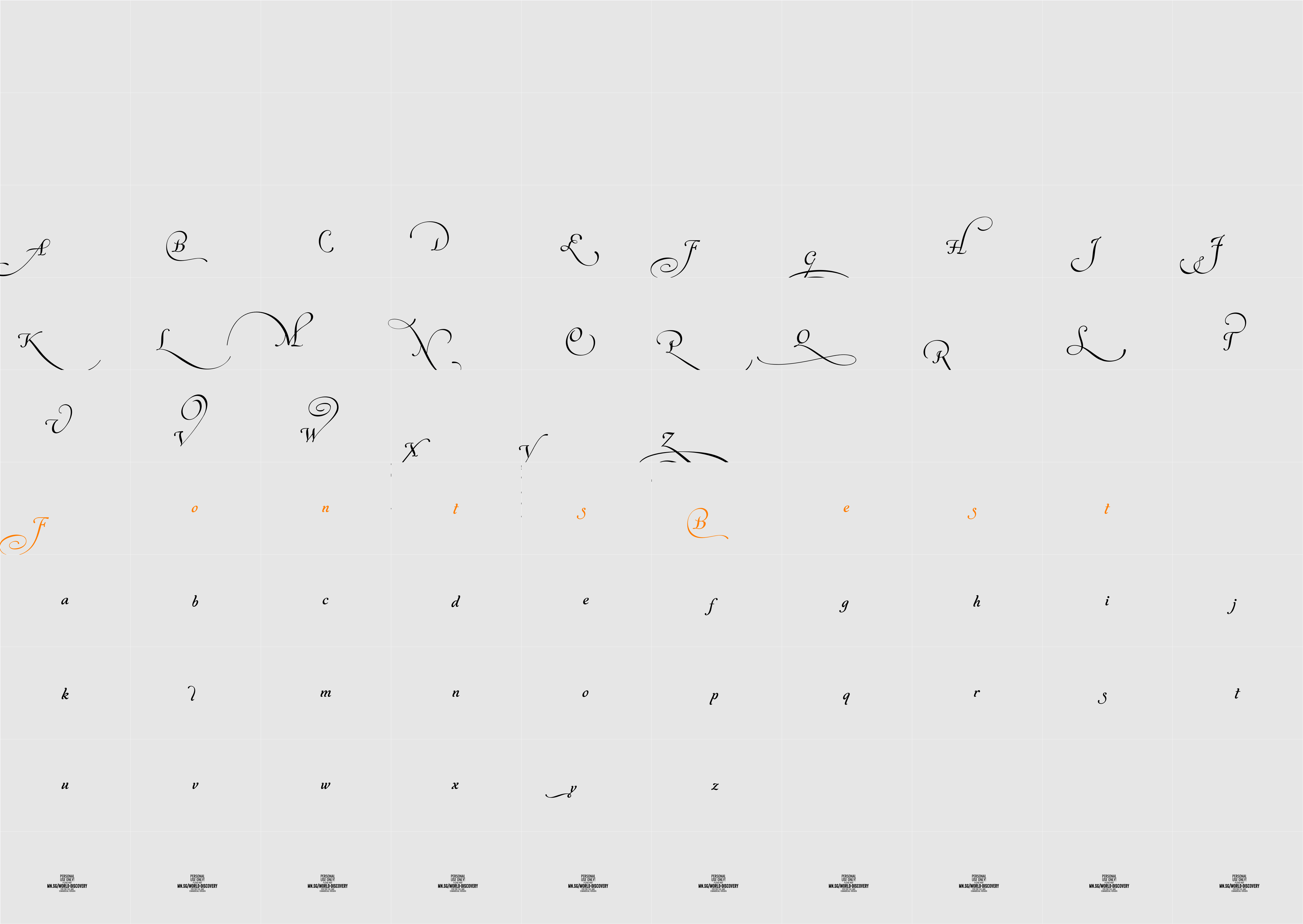 World Discovery Five PERSONAL Character Map
