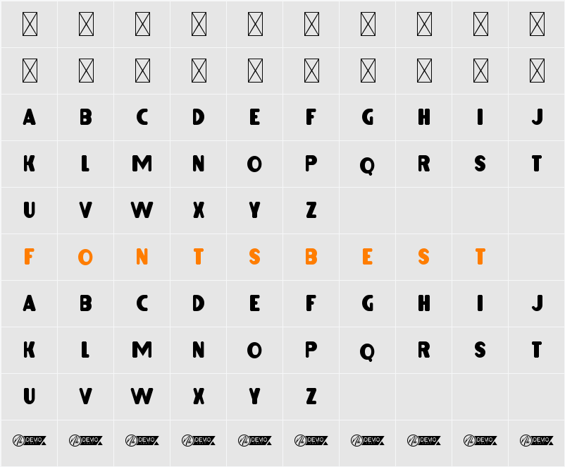 MatchaLemonadeDemo Character Map