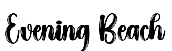 Evening Beach Font Image