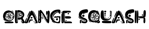 Orange Squash Font Image