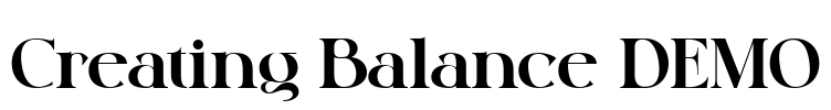 Creating Balance DEMO Font Image