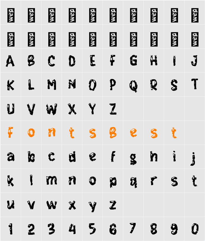 f Frontiera Character Map