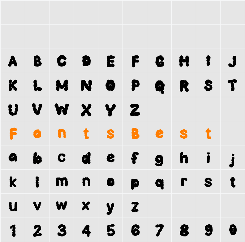 Cloudy Sunday Character Map