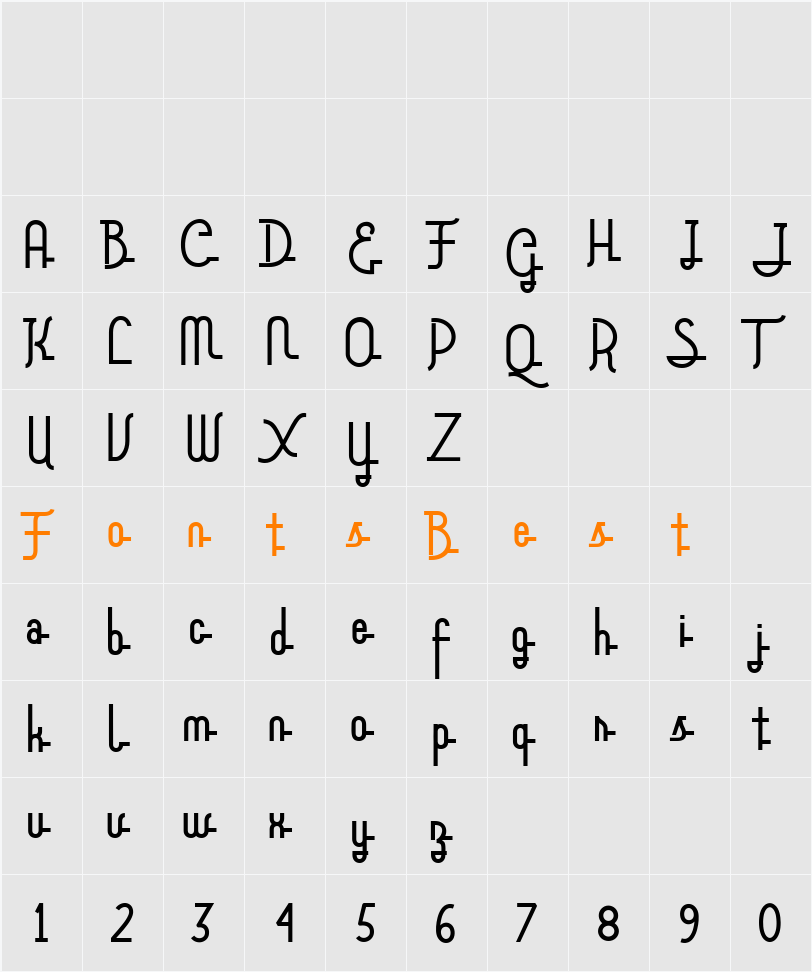 Aklirics Character Map