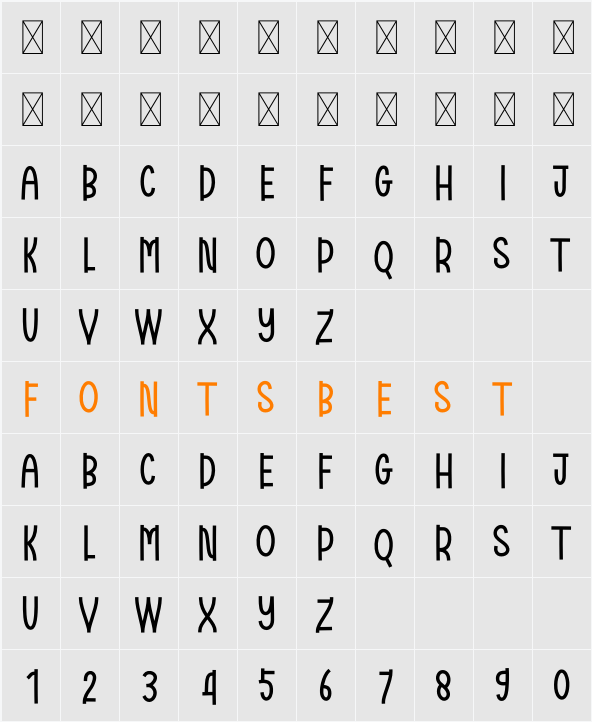 Christmas Greeting Character Map