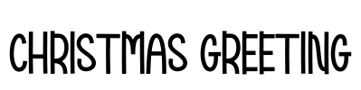 Christmas Greeting Font Image