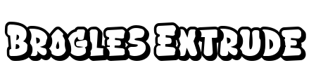 Brogles Extrude Font Image