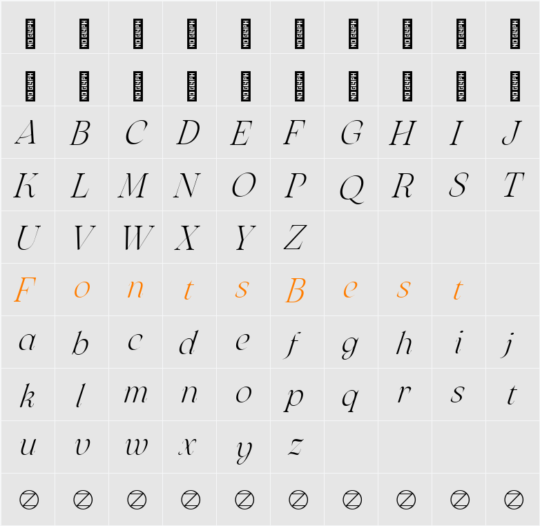 Arsenica Trial Light Character Map
