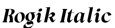 Rogik Italic Font Image