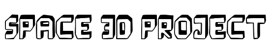 Space 3D Project Font Image