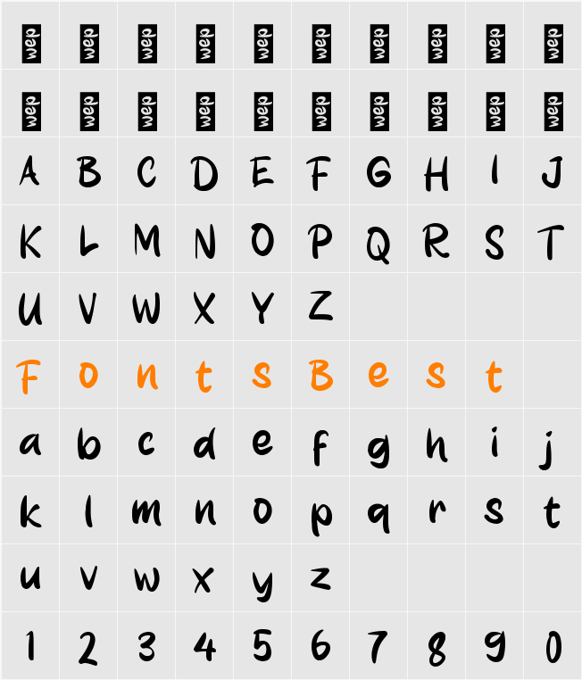 h Hagi Character Map