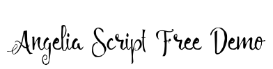 Angelia Script Free Demo Font Image