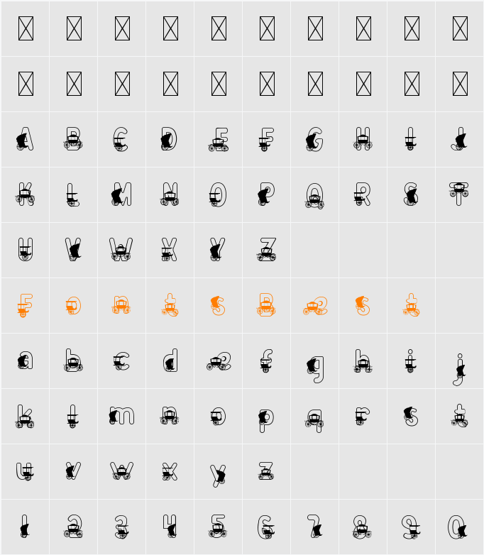 Zany Route Wagon Character Map